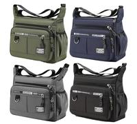 Générique Mens Cross Body Bag - Multi Layer Zipper Multifunctional | Comfortable For Men Shoulder Bags Lightweight Sling Pack Travel Outdoor Hiking Casual Backpack Chest Carrier Messenger Daily