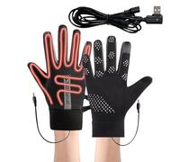 Générique Mens Heated Gloves - USB Powered Electric Warmer - 3 Modes Adjustable Warm Heated Gloves Men | for Adults Winter Cold Weather Riding Fishing Driving Skiing Hiking