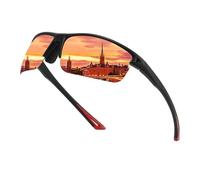 Générique Men's Polarized Sunglasses UV400 - Triacetate Cellulose Lens Cycling Running Driving Sports Glasses, Full Square Frame with AR Coating