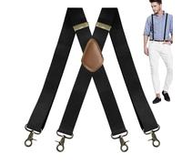Générique Mens Suspenders For Jeans - Polyester Rubber Copper | Adjustable Elastic Work Suspenders Under Clothes | Fashionable Clothing Accessory For Formal Events Daily Wear