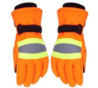 Générique Mens Work Gloves,Waterproof Orange Work Gloves With Grip - Soft And Skin-Friendly Traffic Directing Glovs For Gardening Cutting Construction Motorcycle