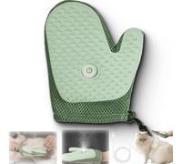 Générique Meowvo All in One Grooming Mist Glove for Pets, Meowvo Spray Massage Brush Gloves, Reusable Quick De-Shedding Gloves for Couch, Static Electricity Removal, for Cats (Green)