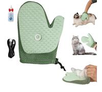 Générique Meowvo All-inOne Grooming Mist Glove for Pets, Anti-Static Double Sided Pet Grooming Gloves with Spray, 3-in-1 Self-Cleaning Brush and Hydrating Spray Glove for Dogs & Cats (Green)