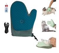Générique Meowvo All-inOne Grooming Mist Glove for Pets, Anti-Static Double Sided Pet Grooming Gloves with Spray, 3-in-1 Self-Cleaning Brush and Hydrating Spray Glove for Dogs & Cats (Blue)