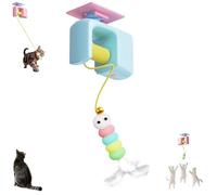 Générique Meowvo Autobounce USB-C Ceiling Cat Teaser-Smart Auto-Bounce, Rechargeable Interactive Automatic Suction Cup Hanging,Chew-Proof Design, Strong Suction Mount-No Drilling Needed (Blue)
