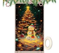 Générique Merry Christmas Blacklights Tapestry Neon | Blacklights Tapestry Christmas Decor,Banner Glow in Dark Backdrop Snowmans Tree Candy Cane Fireworks for Party Room Wall Holiday Scene