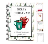 Générique Merry Gift Card Books Christmas, DIY Spiral-Bound Gift Card Booklet Christmas, Greeting Cards Holder for College Student Graduation Family