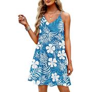 Générique Mes Commandes en Cours De Livraison Robe Femme Plage Kimono Robes Mariage Blanche Boheme Témoin Robe Ete Femme Courte De Mariage Short Bleu Droite Chic Et Elegant Soiree (A11,S)