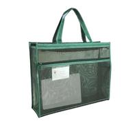 Générique Mesh Art Supply Bag, 17x13x4.4 inch Transparent Document Organizer, A3 Tote Bag with Handle and Zipper, Large Storage for Posters, Painting, Teaching Materials, and Artwork