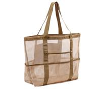 Générique Mesh Beach Bag - Large Tote Carrier, Waterproof Net Shopper, Heavy Duty Storage Organizer Utility | Sand Proof Multi Pocket Travel Carryall, Women Shoulder Handbag For Picnic Grocery Market