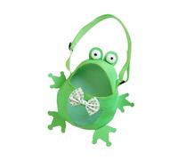 Générique Mesh Beach Tote, Frog-Shaped Mesh Bag, Lightweight Portable Seashell Collection Pouch with Adjustable Strap for Girls, Vacation, Pool, Shell Collecting, Travel Tote