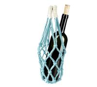 Générique Mesh Bottle Pouch, Handwoven Water Carrier Bag, 12 inch Drink Holder with Reusable Feature, Sturdy Cotton Bottle Sleeve, Travel Accessory with Simple Style, Outdoor Gear for Daily Commuting