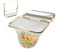 Générique Meshmate Waste Rack Sink, Mesh Mate Rotatable Kitchen Sink Strainer with 100Pcs Filter Mesh Bags, Multifunctional Filter Leftovers for Easy to Install and Use (White)