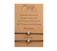 Générique Message Argenté Naturelle Anneaux Nylon Carte Amitié Couples Corde Bracelets Pour Femmes Bracelets En Or Réglable Mm Phrases Bracelet Bracelet Bijoux (O, One Size)