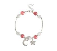 Générique Message Couleurs Valentin Femmes Anneaux Beaded Bracelet Opal Glaze Bracelet Moon Planet Bracelet Handmade Jewelry For Women Jonc 8 Bracelet Bracelets Largeur Bijoux (A, One Size)