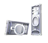 Générique Metal Bumper Frame for Nubia RedMagic 9S Pro+ Cover Coque Built-in Magnetic Bracket(Silver Blue,Redmagic 9SPro)