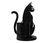 Générique Metal Cat Pen Holder - Funny Desk Organizer | Cat Shaped Pencil Holder | Creative Metal Decor Accessory for Office Home Study Desk Stationery Storage Use