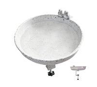 Générique Metal Deck Bird Bath and Feeder Adjustable Railing Mount Tub | Attract Birds To Your Balcony Or Garden With This Sturdy Metal Deck Bird Bathing Tub Featuring An Adjustable Railing Clamp