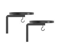 Générique Metal Floating Plant Shelves, 21.8x21.8x17cm, 2-Piece Space Saving Holder, Iron Wall Decor, Indoor Gardening, Living Room, Bedroom, Balcony Display