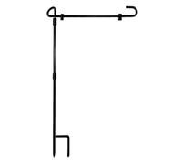 Générique Metal Garden Flag Holder - Outdoor Stand Clip, Windproof Secure with Easy Mount, Lawn Stand with Ground Stake, Patio Holder for Porch Display, Flag Stands for Holiday Outside