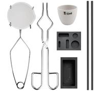 Générique Metal Melting Kit, Crucible Graphite Torch, Casting Molds Crucible, Durable Complete Kit for Silver Copper Aluminum Iron Jewelry Weights Smelting Refining Home Craft Workshop DIY