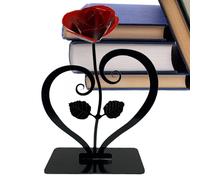 Générique Metal Sculpture Handcrafted Wrought Red Flower Decor - Handmade Bloom Ornament, Artistic Metal Gift Piece, Elegant Floral Home Decoration, Decorative Art Statue | Premium