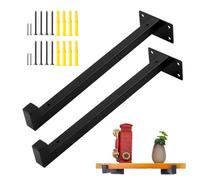 Générique Metal Shelf Brackets, Stainless Steel Wall Mounts, Easy-Install Hardware Kit, Sleek and Strong Design, for Kitchen Living Room Apartment Dorm Use, 11.81x1.97x1.18 inches