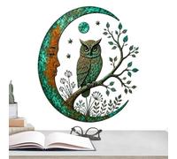 Générique Metal Wall Art - Cutout Cresent Owl Tree Rustic Handicraft