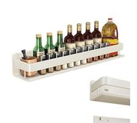 Générique Metal Wall-Mount Rack Shelf, Bathroom Storage Shower Rack for Living Room, Kitchen and Bathroom | Floating Shelves - Metal Seasoning Bottle Holder | Wall-Mounted Household Supplies,