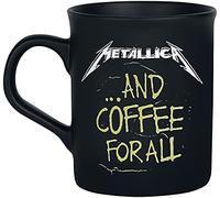 Metallica ... And Coffee For All Unisexe Mug noir mat Céramique 0,3 L