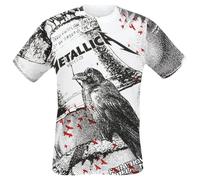 Générique Metallica Bell Tolls Unisexe T-Shirt Manches Courtes Blanc L 100% Coton Regular/Coupe Standard