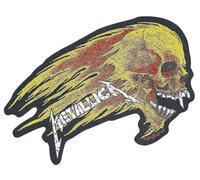 Générique Metallica Flaming Skull Unisexe Patch multicolore, 100% Polyester,
