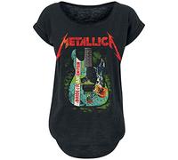 Générique Metallica Guitare Bride of Frankenstein Femme T-Shirt Manches Courtes Noir XL 100% Coton Large