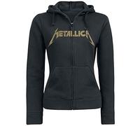 Générique Metallica Hetfield Iron Cross Guitar Femme Sweat-Shirt zippé à Capuche Noir S