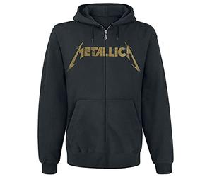 Générique Metallica Hetfield Iron Cross Guitar Homme Sweat-Shirt zippé à Capuche Noir M