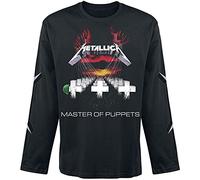 Générique Metallica Master of Puppets Homme T-Shirt Manches Longues Noir 100% Coton Regular/Coupe Standard