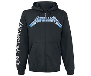 Générique Metallica Ride The Lightning Homme Sweat-Shirt zippé à Capuche Noir 3XL