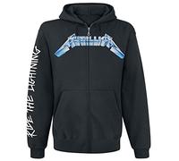 Metallica Ride The Lightning Homme Sweat-Shirt zippé à Capuche Noir XXL