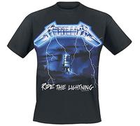 Générique Metallica Ride The Lightning Homme T-Shirt Manches Courtes Noir S 100% Coton Regular/Coupe Standard