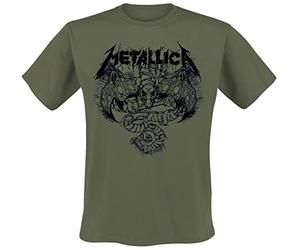 Générique Metallica Roam Blast Olive Homme T-Shirt Manches Courtes Olive 100% Coton Regular