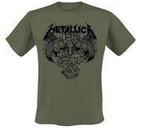 Générique Metallica Roam Blast Olive Homme T-Shirt Manches Courtes Olive L 100% Coton Regular/Coupe Standard