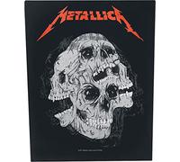 Générique Metallica Skulls Unisexe Patch noir/rouge/gris 95% Coton, 5% Polyester