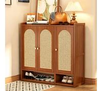 Générique Meuble à Chaussure D'Entrée avec Étagères Intérieures Réglables, Rangement Dissimulé en Bois avec Partie Inférieure Ouverte, Buffet avec Rangement
