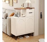Générique Meuble à Chaussure D'Entrée avec Portes, Console à Chaussures avec Étagère Supérieure, Meuble de Rangement à Chaussures Fermé
