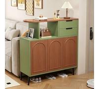 Générique Meuble à Chaussure D'Entrée avec Portes, Console à Chaussures avec Étagère Supérieure, Meuble de Rangement à Chaussures Fermé