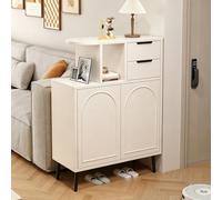 Générique Meuble à Chaussure D'Entrée avec Portes, Console à Chaussures avec Étagère Supérieure, Meuble de Rangement à Chaussures Fermé