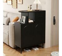 Générique Meuble à Chaussure D'Entrée avec Portes, Console à Chaussures avec Étagère Supérieure, Meuble de Rangement à Chaussures Fermé