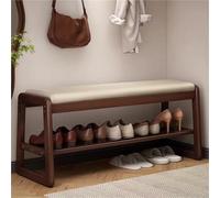 Générique Meuble de Rangement à Chaussures, Armoire d'entrée, étagère à Chaussures, tiroir à Chaussures, Banc d'entrée Pliable à Deux Niveaux, élégant Banc d'entrée avec Coussin en Cuir PU, Rangement