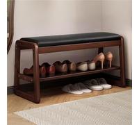 Générique Meuble de Rangement à Chaussures, Armoire d'entrée, étagère à Chaussures, tiroir à Chaussures, Banc d'entrée Pliable à Deux Niveaux, élégant Banc d'entrée avec Coussin en Cuir PU, Rangement