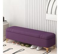 Générique Meuble de Rangement à Chaussures, Armoire d'entrée étroite, Buffet Haut en rotin, Banc de Rangement rembourré et Moelleux pour Salon et Chambre, Assise rembourrée élégante avec Pieds dorés,